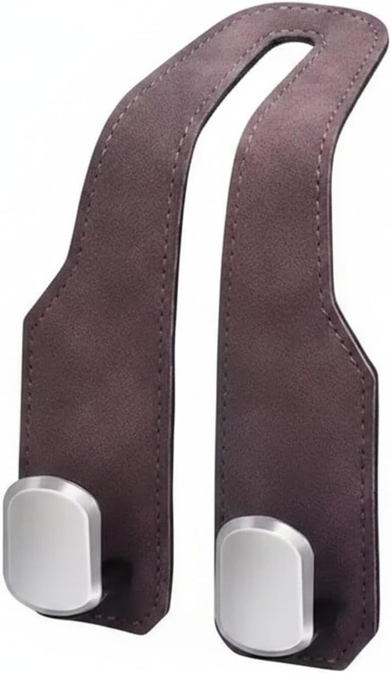 Car Seat Headrest Hook Zinc Alloy Metal Grocery Bags and Purses Brown 1 PC